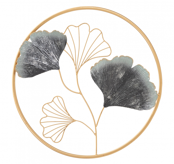 Decoratiune de perete Flower Simple, Fier, Multicolor, 45.5x45.5x3.5 cm [5]