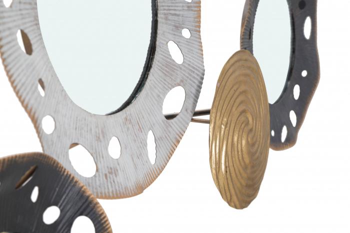 Decoratiune de perete Gloty -C-, Fier/MDF/Oglinda, Multicolor, 54,5x91x4,5 cm [4]