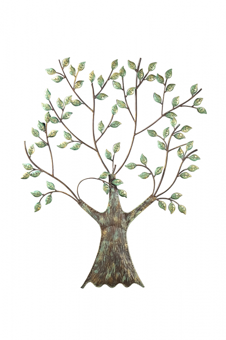 Decoratiune de perete GREEN TREE, metal, 76x64 cm [2]