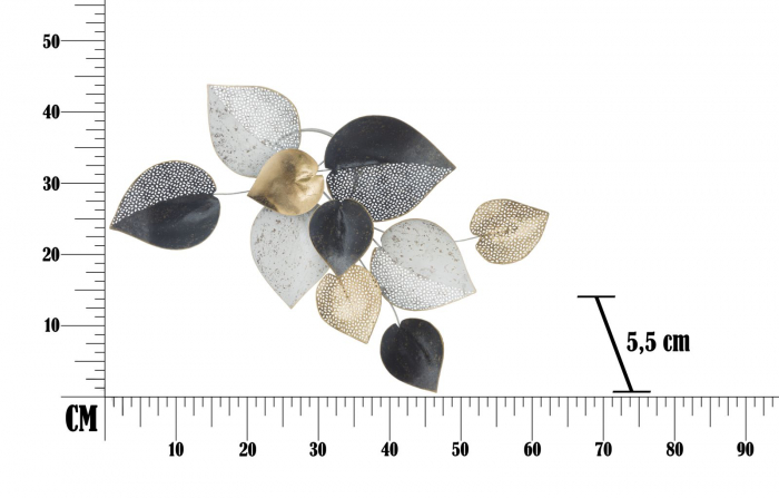 Decoratiune de perete, jumătate de frunză cm 62,5x5,5x40 [6]