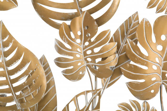 Decoratiune de perete Jungle Round, Fier, Auriu, 80x80x6.5 cm [5]