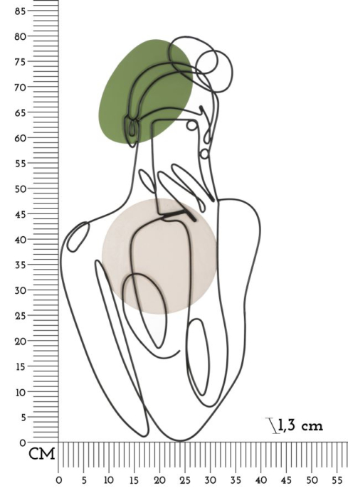 Decoratiune de perete Lady Color 40x1.3x80 cm [6]