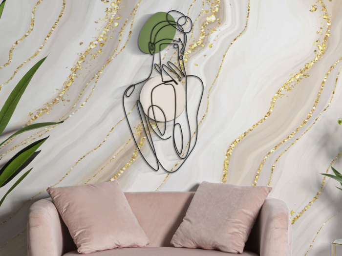 Decoratiune de perete Lady Color 40x1.3x80 cm [5]