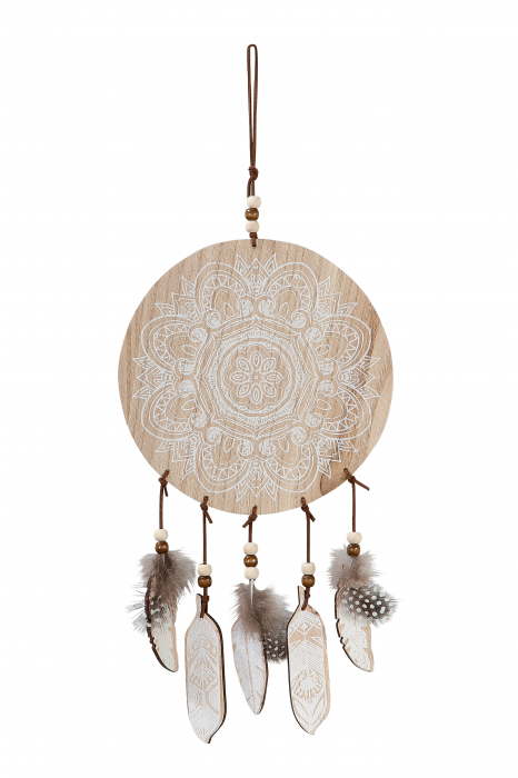 Ghirlanda, Decoratiune de perete Mandala, MDF, Maro, 20x50 cm [2]