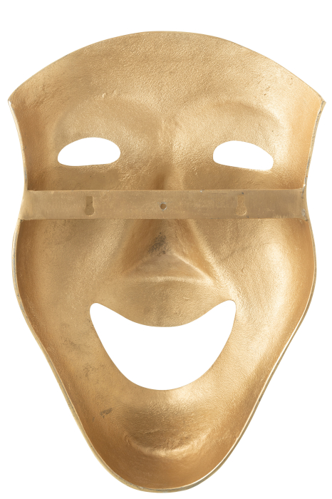 Decoratiune de perete, Masca, aluminiu, auriu, L [3]