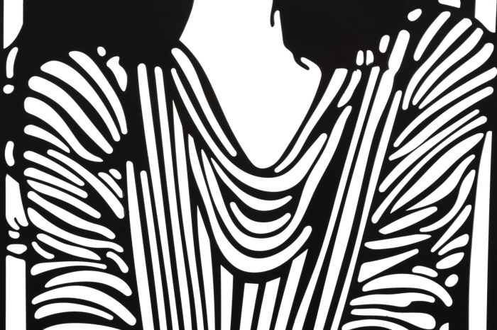 Decoratiune de perete modern 40x1,3x60 cm [2]