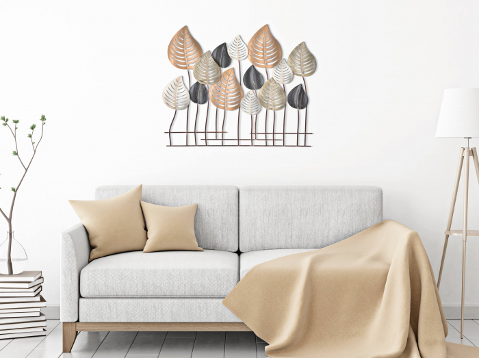 Decoratiune de perete Otip -A-, Fier, Multicolor, 106x6x88 cm [1]