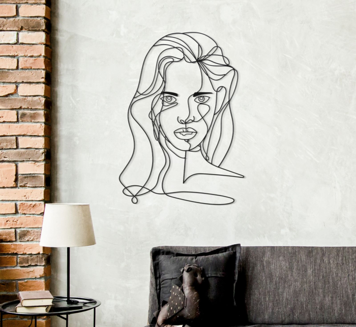 Decoratiune de perete portret cm 57,5x1,3x80 [5]