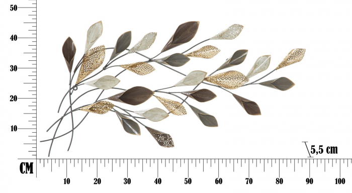 Decoratiune de perete Ramo, fier, multicolor, 46X5.5X87.5 cm [3]