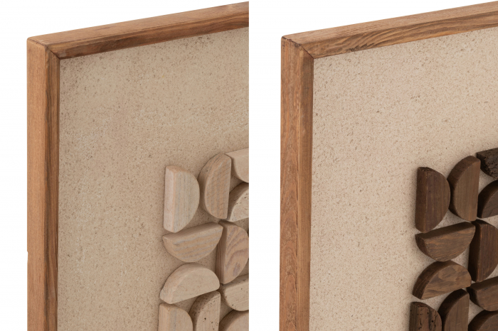 Decoratiune de Perete Rob, Lemn de Pin/Panza Alb/Natur, Ass 2 [2]