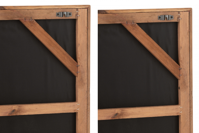 Decoratiune de Perete Rob, Lemn de Pin/Panza Alb/Natur, Ass 2 [3]