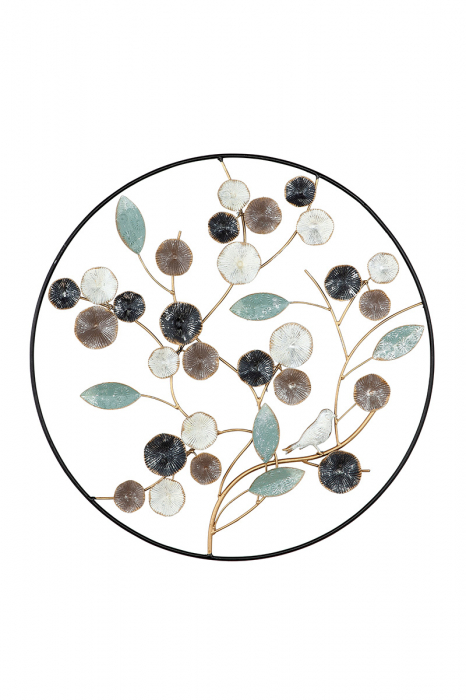 Decoratiune de perete Tendril, Metal, Multicolor, 61x3 cm [1]