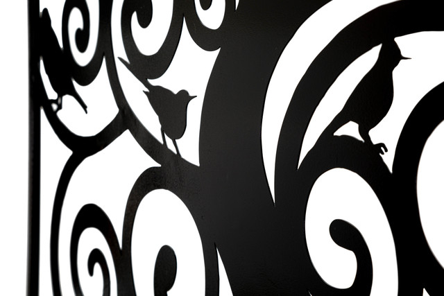 Decoratiune de perete Three, Fier, Negru, 70x70x1 cm [10]