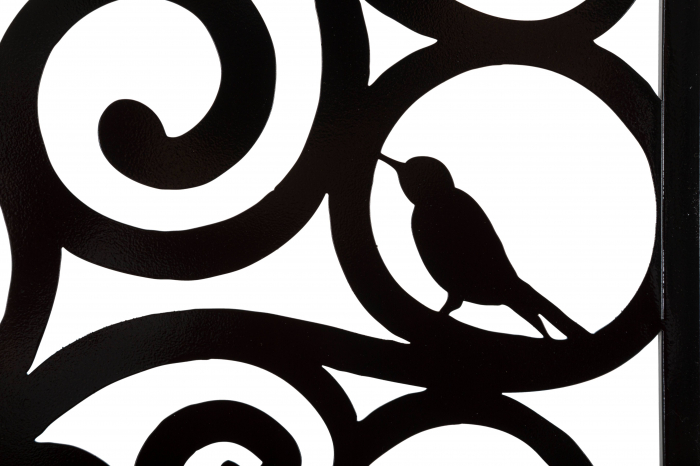 Decoratiune de perete Three, Fier, Negru, 70x70x1 cm [3]