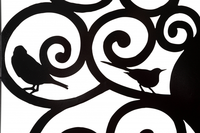 Decoratiune de perete Three, Fier, Negru, 70x70x1 cm [4]