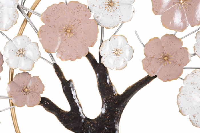 Decoratiune de perete Tree, Fier, Multicolor, 72x101x6 cm [5]