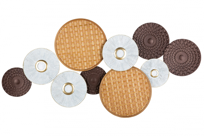 Decoratiune de perete Vienna, Metal, Multicolor, 5x122x63.5 cm [1]