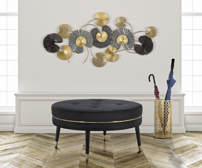 Decoratiune de perete Web, fier, multicolor, 130.5X5X66 cm [1]