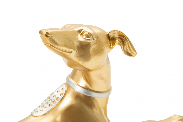 Decoratiune Dog, Rasina, Auriu, 18.3x32.2x9.5 cm [2]