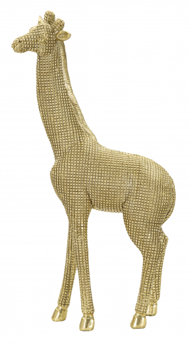 Decoratiune Giraffe, Rasina, Auriu, 40x19.8x8 cm [6]