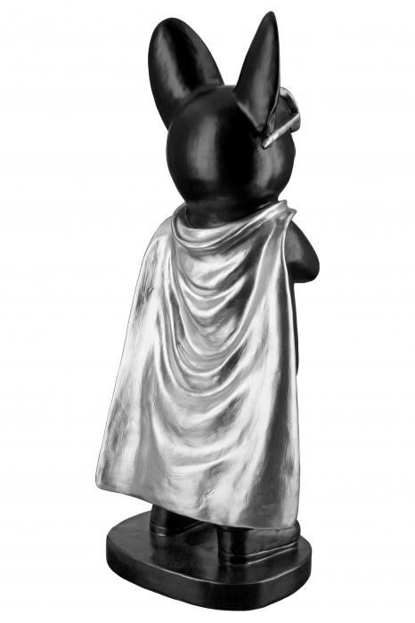 Decoratiune Hero Dog, Rasina, Negru/Argintiu, 12.5x34x10 cm [2]