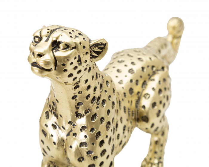 Decoratiune Leopard Point, Rasina, Auriu/Negru, 19.5x33x7.7 cm [3]