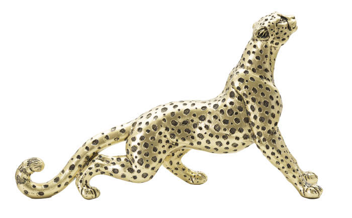 Decoratiune Leopard Point, Rasina, Auriu/Negru, 19.5x33x7.7 cm [6]