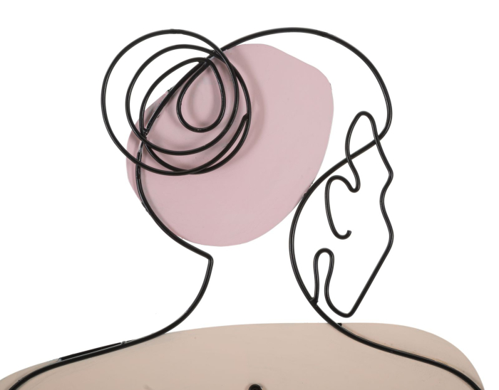 Decoratiune, mural cu doamna si floare 80x1,3x90 cm [2]