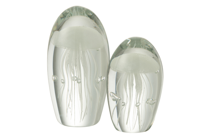 Decoratiune paperweight, Sticla, Alb, 8.5x8.5x16 [2]