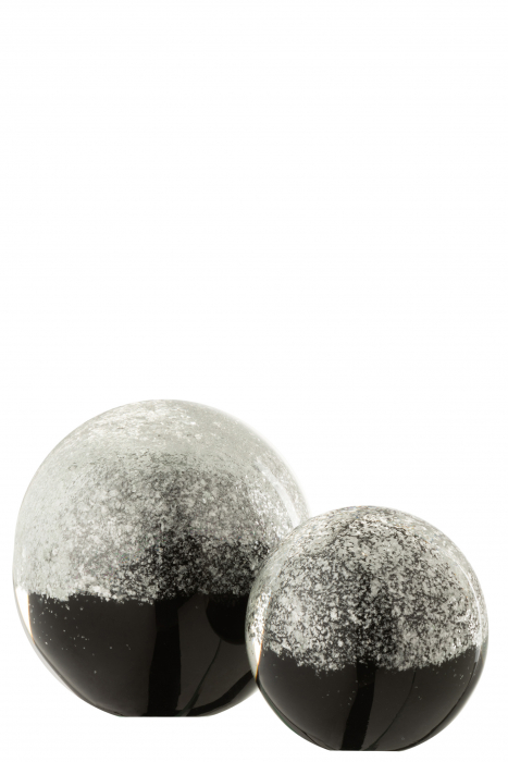 Decoratiune paperweight, Sticla, Argintiu, 9.5x9.5x9.5 cm [2]