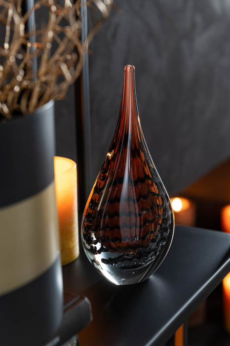 Decoratiune paperweight, Sticla, Maro, 10x5x21.5 cm [2]