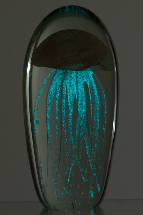 Decoratiune paperweight, Sticla, Portocaliu, 10x10x21 cm [2]