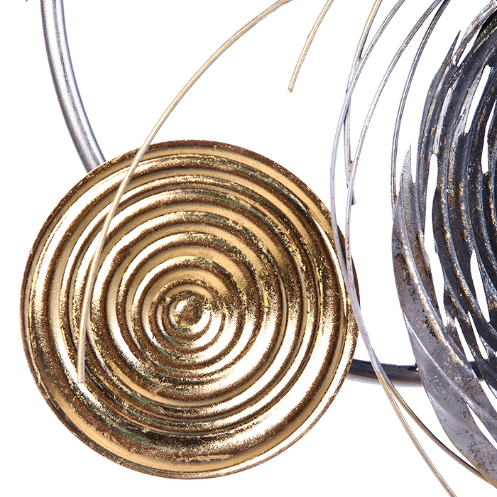 Decoratiune pentru perete Banks, argintiu/ gri/ negru, 83x58x8 [5]