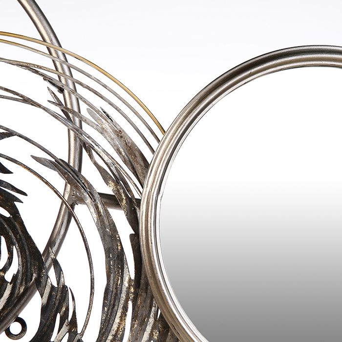 Decoratiune pentru perete Banks, argintiu/ gri/ negru, 83x58x8 [3]