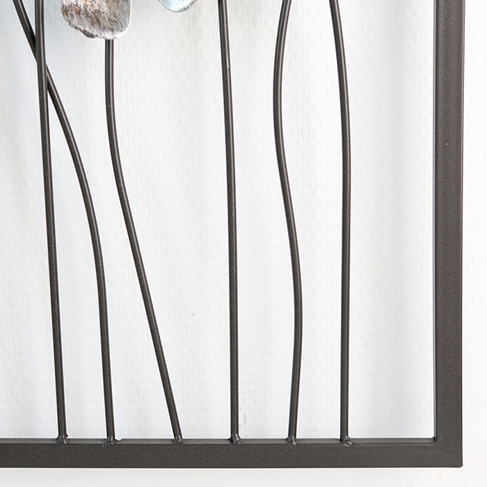 Decoratiune pentru perete Fleurs, metalic, auriu/argintiu, 80x58x3 [3]