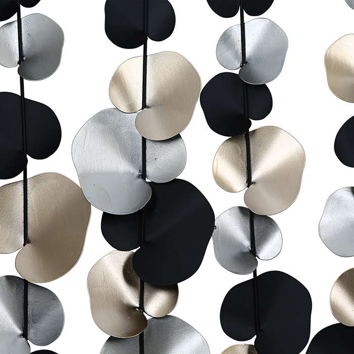 Decoratiune pentru perete Vines, metalic, negru/auriu/argintiu,66x102x4 [3]