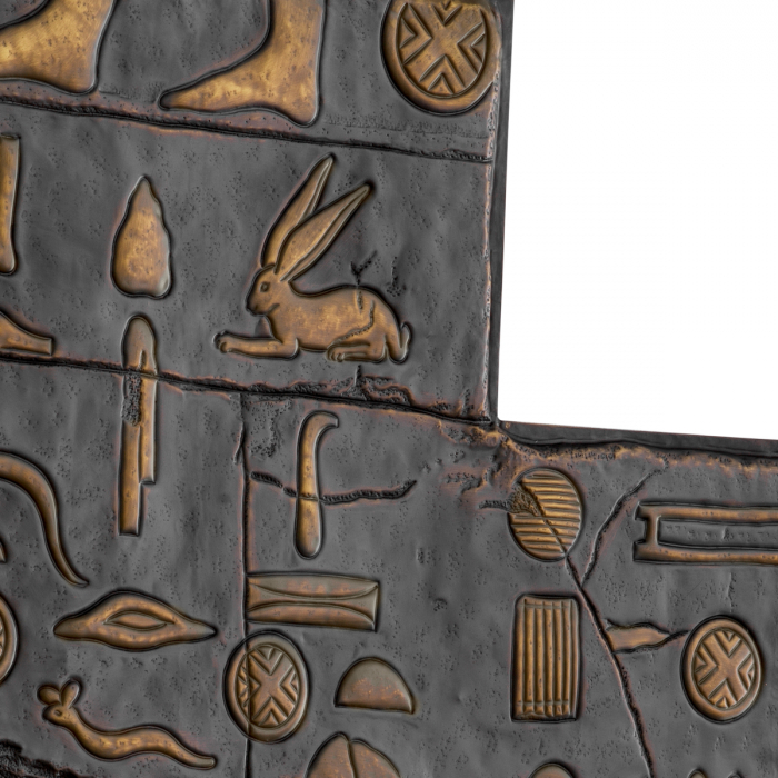 Decoratiune perete, Akhtihotep, finisaj bronz, Dims: L. 110 | W. 82 | D. 4 (CM) [4]