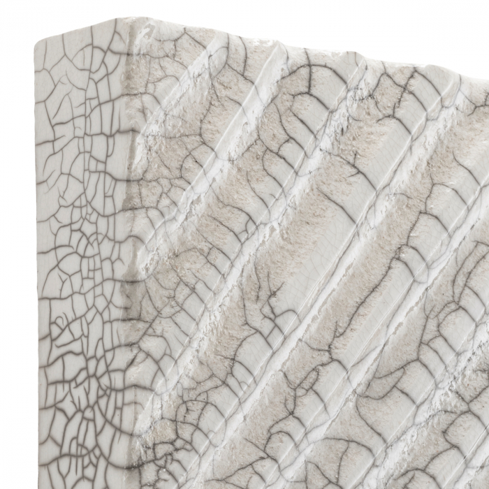 Decoratiune perete, Division, raku ceramica crapata alb, Dims: L. 30 | W. 5 | H. 30  (CM) [5]