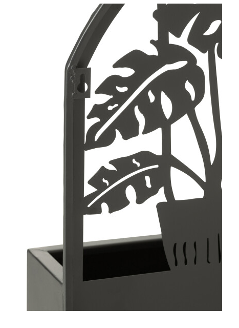 Decoratiune perete, Metal , Negru, 41x11x54 [2]