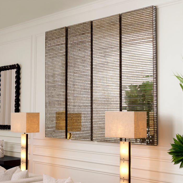 Decoratiune perete, Zambra oglinda antica din sticla, Dims: L. 203.5 | W. 60.5 | D. 8 (CM) [2]