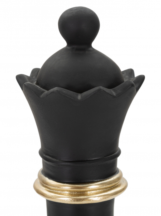 Decoratiune Queen, Rasina, Negru/Auriu, 25.5x9x9 cm [3]