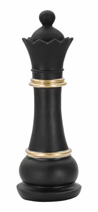Decoratiune Queen, Rasina, Negru/Auriu, 25.5x9x9 cm [6]