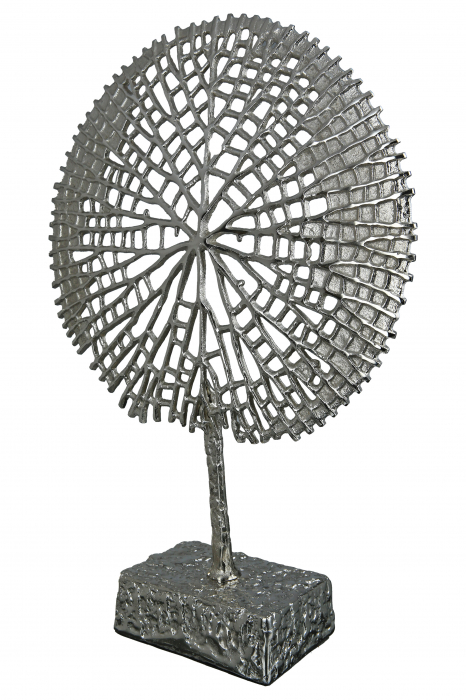 Decoratiune Tree, Aluminiu, Argintiu, 36x53 cm [6]