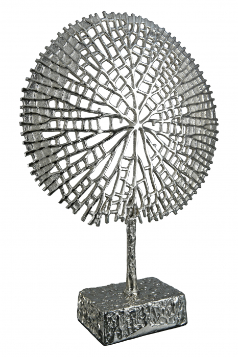 Decoratiune Tree, Aluminiu, Argintiu, 36x53 cm [5]