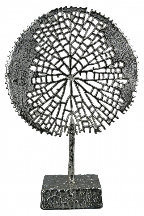 Decoratiune Tree, Aluminiu, Argintiu, 36x53 cm [2]