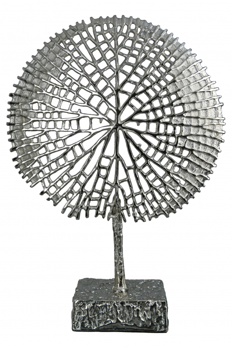 Decoratiune Tree, Aluminiu, Argintiu, 36x53 cm [7]