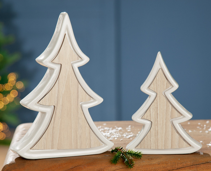Decoratiune X mas TREE, portelan, 10x2.5x13 cm [2]