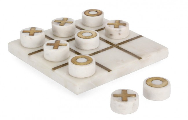 Decoratiune X si O Tris, Alb 15X15 [2]