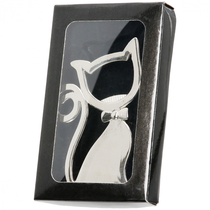 Deschidetor de sticle, Pisica, Metal, argintiu, PU 12, L. 6 cm, H. 9 cm [3]