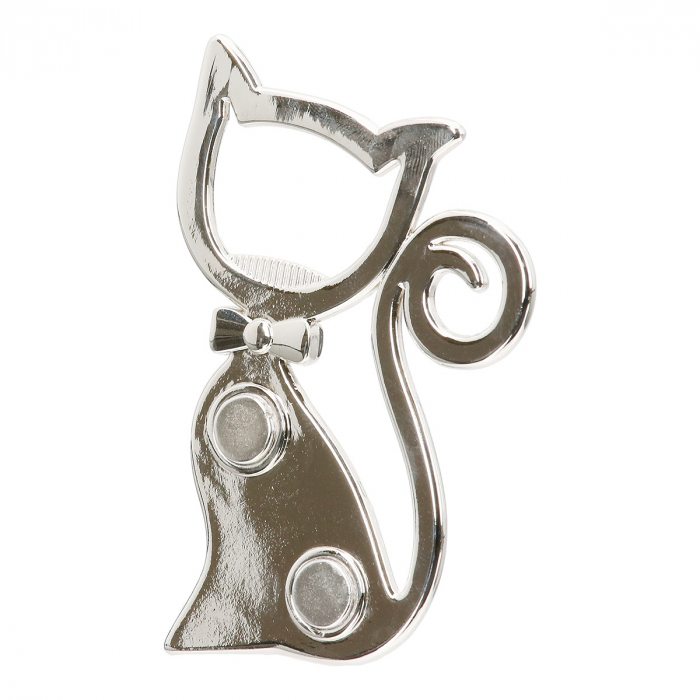 Deschidetor de sticle, Pisica, Metal, argintiu, PU 12, L. 6 cm, H. 9 cm [2]